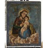 Spanish/Colonial School, 17/18th century, a portrait of Saint Joseph and the Christ child, oil on