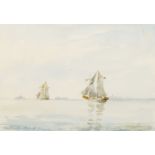 Gunther Haberdanck, Northern European School, early-mid 20th century- Sailing vessels; watercolours,