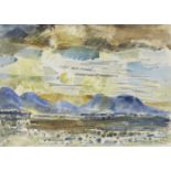 Paul Nash, British 1889-1946- 'Sun Descending- Study 7', 1945; watercolour, signed 'Paul Nash' lower