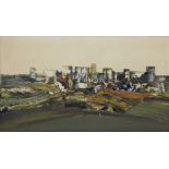 Kit Barker, British 1916-1988- 'Walled City', 1970; oil on canvas, signed 'Barker', dated '70' and