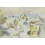 Paul Nash, British 1889-1946- 'Landscape Towards Brendon', 1943; watercolour, signed 'Paul Nash',