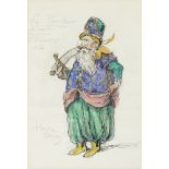 Alexandre Nikolayevich Benois, Russian/French 1870-1960- Costume design for 'Le Pavillon d'