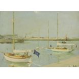 Jean Helleu, French 1894-1985- 'Bassin de Donville', 1959; oil on panel, signed 'Jean Helleu'