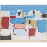 Nicolas de Staël, French 1929-2008- Méditerranée, 1952; pochoir in colours, stamped 'Staël' lower