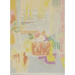 Jules Cavailles, French 1901-1977- Window into the Harbour ; lithograph, signed 'J.Cavailles' and