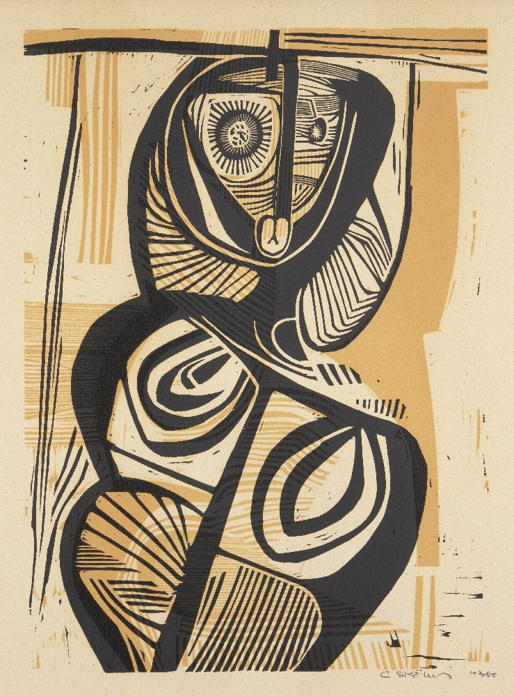 Cecil Skotnes, South African 1926-2009- Untitled; twelve woodcuts in colours on wove, each signed - Image 8 of 25