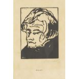 Erich Heckel, German 1883-1970- Kopf des Geigers, 1907; woodcut on wove, signed and dated in pencil,