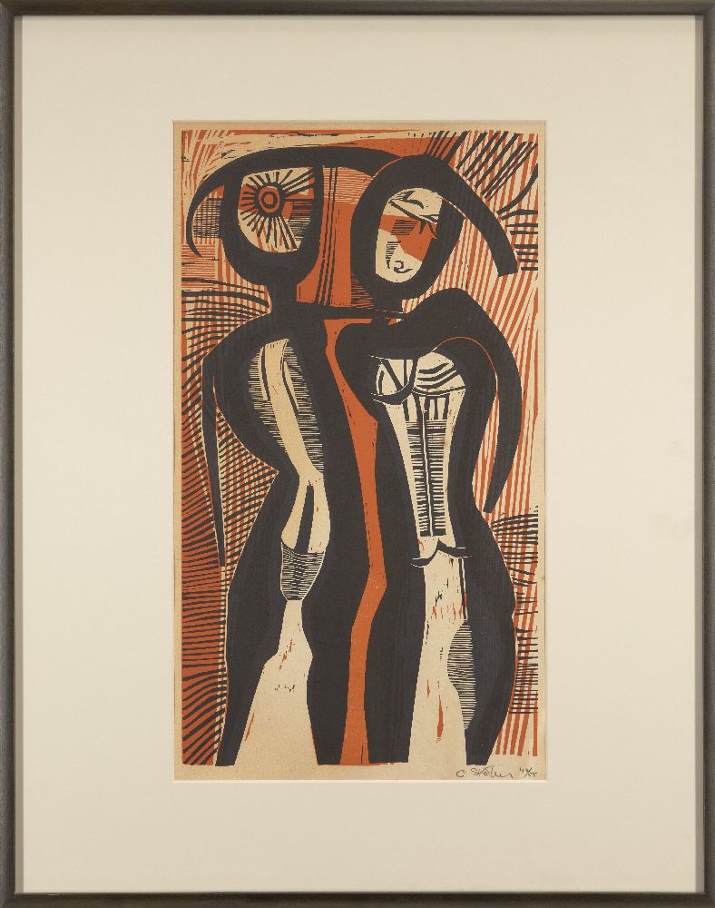Cecil Skotnes, South African 1926-2009- Untitled; twelve woodcuts in colours on wove, each signed - Image 21 of 25