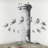 Banksy, British b.1974- Walled Off Box Set, 2017; giclée print with concrete piece of wall, from the