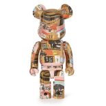 Be@rbrick, Japanese Contemporary- Warhol x Basquiat #2 1000%, 2021; painted vinyl multiple, extra