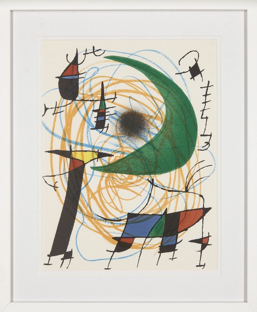 Joan Miró, Spanish 1893-1983- L'Astre Bleu, Le Soleil Rouge, La Lune Vert [Mourlot 857, 859 and - Image 5 of 7