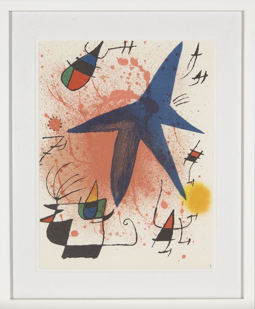 Joan Miró, Spanish 1893-1983- L'Astre Bleu, Le Soleil Rouge, La Lune Vert [Mourlot 857, 859 and - Image 7 of 7