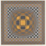 Victor Vasarely, Hungarian/French 1906-1997- Zeng, 1978; screenprint in colours on wove, signed