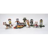 A quantity of Lorna Bailey pottery cats, 20th century and later, of sporting interest, to include;