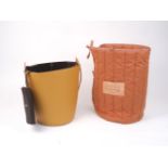 Danse Lente: a Lorna Saffron tan leather bucket bag and pouch, 28cm x 28cm x 19cm excluding
