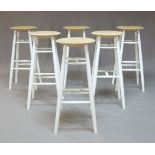 Lars Beller Fjetland, a set of six 'drifter' stools, manufactured by Hem, with circular cork seat on