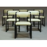 A contemporary 'Vessel' dining table and six 'Ming' dining chairs by Camerich, late 20th century,