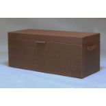 A contemporary rectangular blanket box, with woven lattice surface, 52cm x 120cm x 50cmPlease