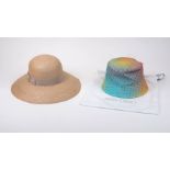 Jimmy Choo: a Riya bucket hat in sunset mix, no. 'H4E70029', in dust bag, together with a Helen