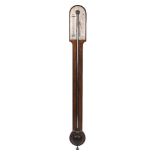 AMENDMENT: Please note that the stick barometer is satinwood and not mahogany as incorrectly