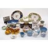 A quantity of British and Continental ceramics, 19th and 20th centuries, to include eight green