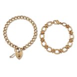 Two 9 carat gold bracelets, by Theo Fennell and Cropp & Farr, one of oval linking by Theo Fennell,