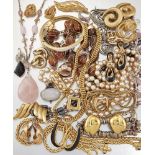 A large quantity of costume jewellery, wristwatches, pre-decimal coins, and other items, jewellery