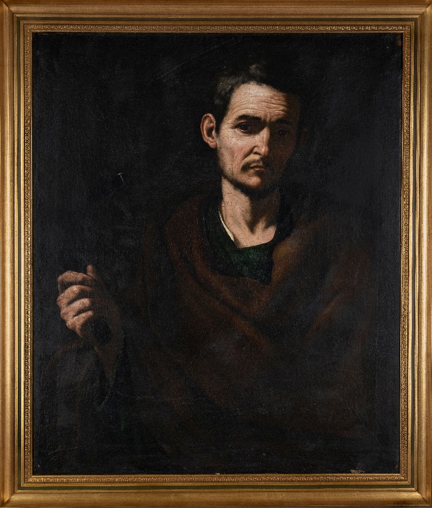 Studio of Jusepe de Ribera, called Lo Spagnoletto, Spanish 1591-1652- Saint Philip, half-length, - Image 2 of 3