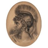 Alix de Vaublanc, French, late 19th/early 20th Century- Portrait of Miltiades, in profile to the