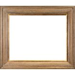 An English Parcel Gilded and Limed Hardwood Frame, mid-late 20th Century, with cavetto sight,