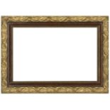 An Art Nouveau Parcel Gilded and Simulated Tortoiseshell Composition Frame, late 19th Century-