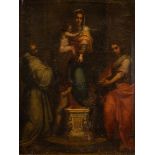 Rodolfo Paoletti, Italian 1824-1891- Madonna of the Harpies, After Andrea del Sarto; oil on