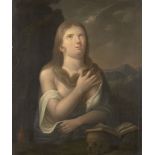 Circle of Philip van Dyck, Dutch 1680-1753- The Penitent Magdalene, after Titian; oil on panel, 42.8