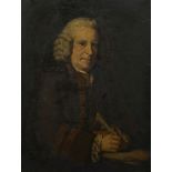 Follower of Robert Edge Pine, British/American 1730-1788- Portrait of a gentleman, traditionally