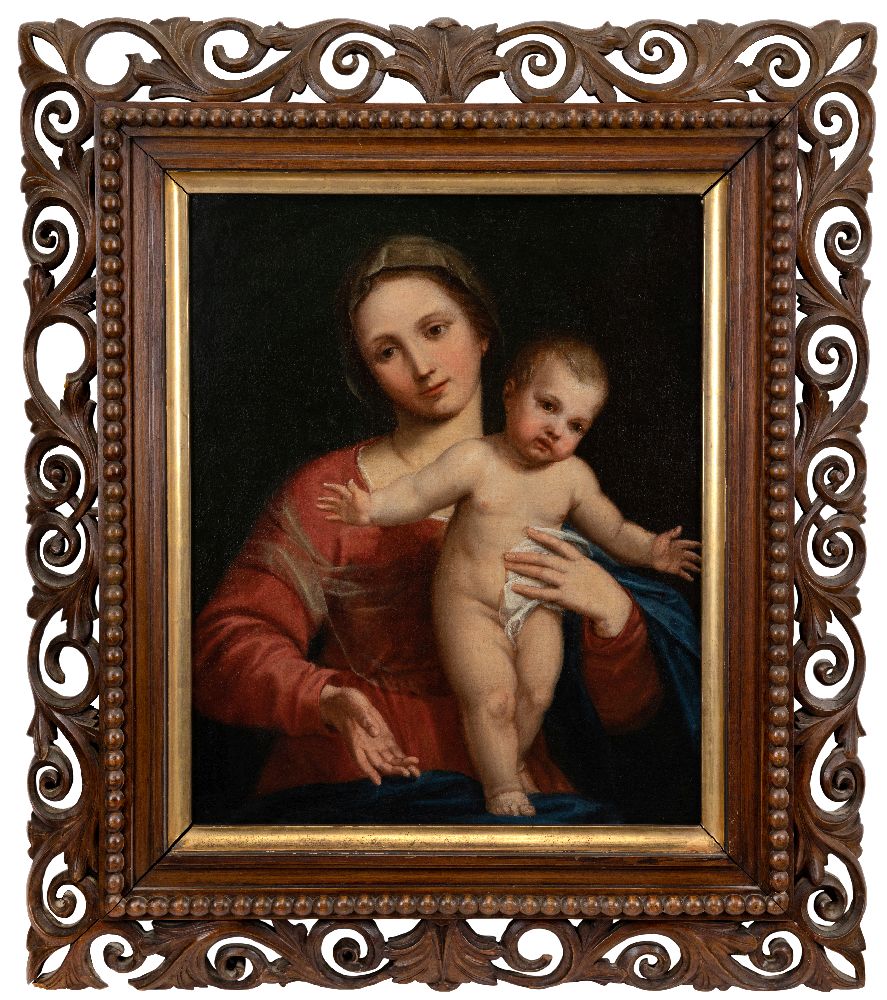 Circle of Carlo Maratta, Italian 1625-1713- Madonna and Child; oil on canvas, 64.5 x 52.8 cm. - Image 2 of 3