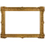 A Gilded Composition Régence Style Frame, late 20th century- with foliate sight, the cushioned