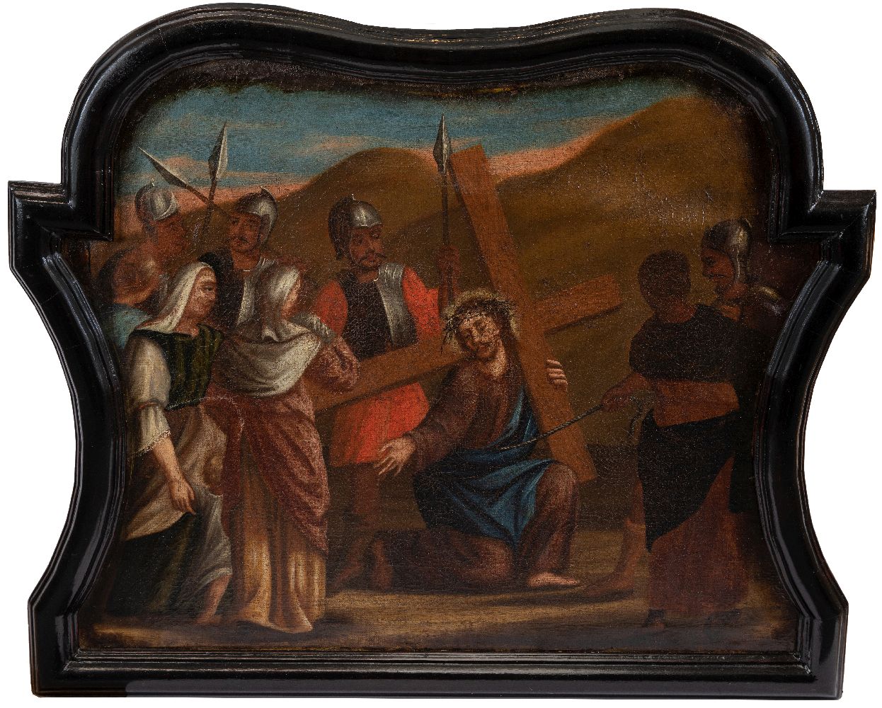 Northern European Provincial School, late 18th Century- Christ Carrying the Cross with the Crown - Image 2 of 3