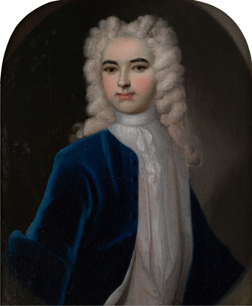 Circle of Enoch Seeman, Polish / English c.1694-1745- Portrait of a Millington Hayford Esq. and - Image 5 of 6