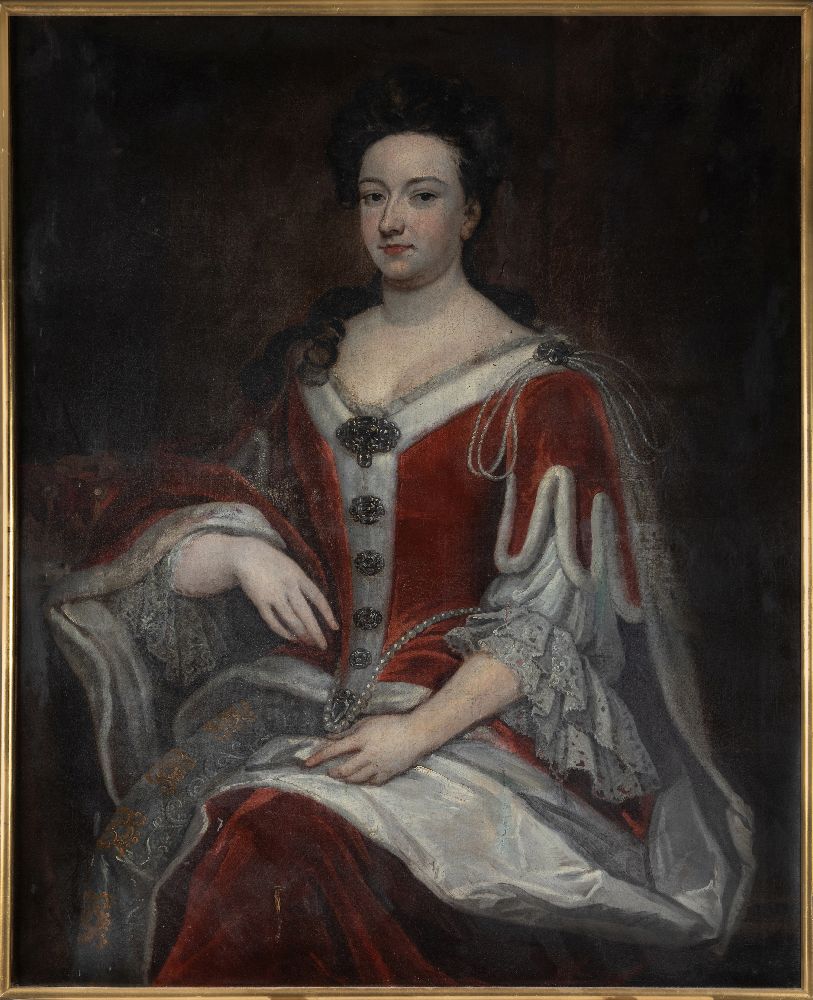 Circle of Sir Godfrey Kneller, German / English 1646-1723- Portrait of a lady, possibly Margaret - Image 2 of 3