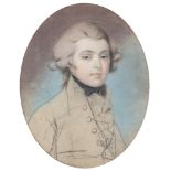 Circle of Sir Thomas Lawrence, PRA, British 1769-1830- Portrait study of a young gentleman, bust-