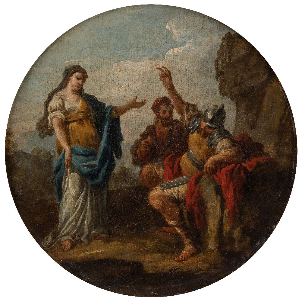 Circle of Angelica Kauffman, RA, Swiss 1741-1807- Greek mythological scenes; oil on panel and oil on