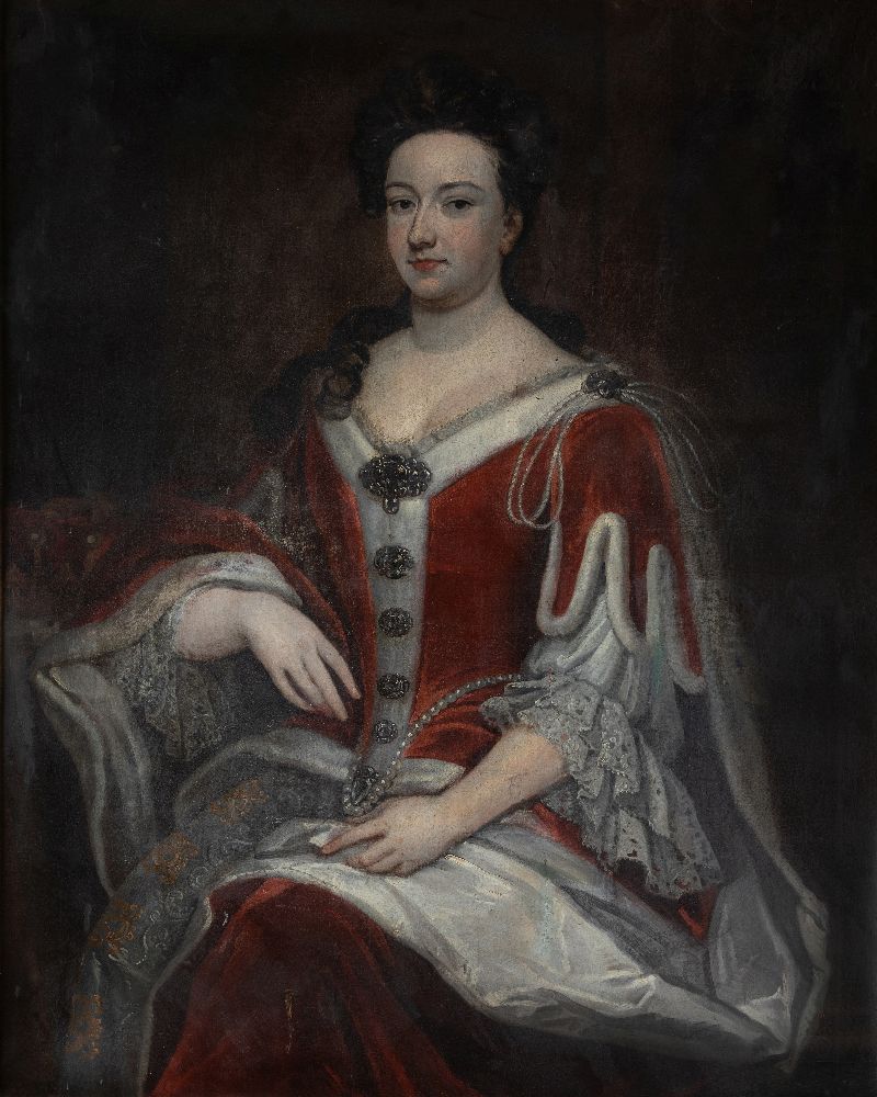 Circle of Sir Godfrey Kneller, German / English 1646-1723- Portrait of a lady, possibly Margaret