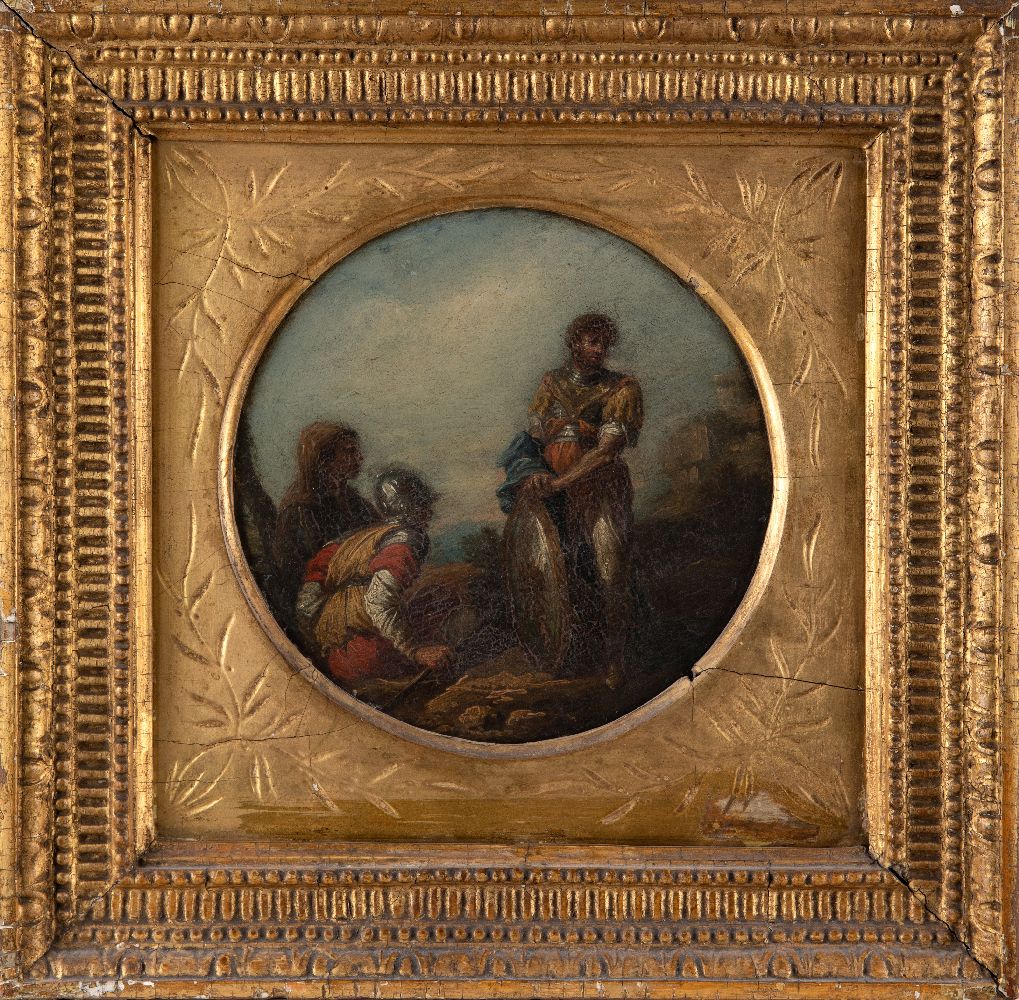 Circle of Angelica Kauffman, RA, Swiss 1741-1807- Greek mythological scenes; oil on panel and oil on - Image 5 of 6