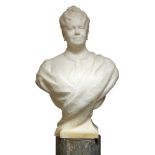 Auguste Maillard, French, 1864-1944, an Edwardian marble bust of Amelia Harjes, early 20th