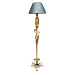 A Pompeian revival gilt bronze standard lamp, by Faraday & Sons, London, early 20th century,