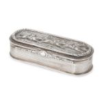 A George IV silver snuff box, London, 1824, John Jones III, of oval form, the lid designed with