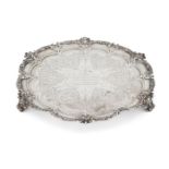 A Victorian silver salver decorated with masks of Bacchus and Flora, London, 1868, Edward, Edward