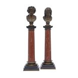 After George Émile Henri Servant, French, 1828-1890, After the Antique, a pair of French bronze