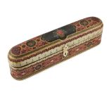 A large painted Ottoman domed scribe's case, Turkey, early 20th century, with rounded ends,