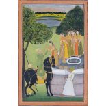 PROPERTY FROM THE COLLECTION OF WILLIAM AND MILDRED ARCHER A Prince offered a drink at the well,